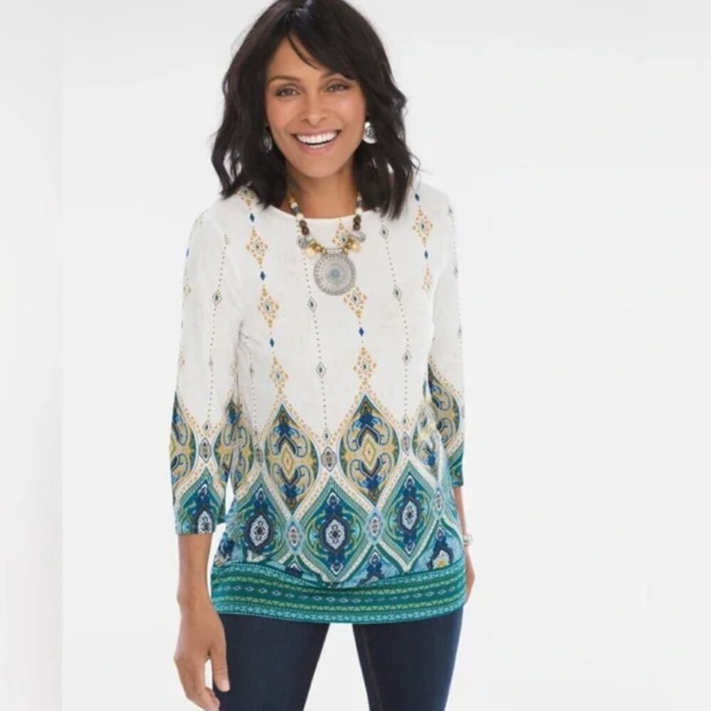 Chico's Lantern-Print Tunic M